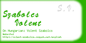 szabolcs volent business card